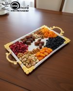 Luxury 3-Piece Silver & Gold Serving Tray Set