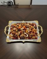 Luxury 3-Piece Silver & Gold Serving Tray Set