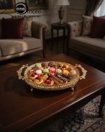 Luxury Ornate Gold Mirrored Serving and Centerpiece Tray