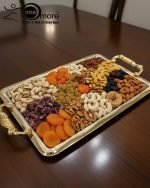 Luxury 3-Piece Silver & Gold Serving Tray Set