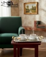 Luxury 3-Piece Silver & Gold Serving Tray Set