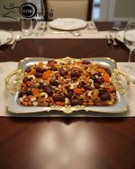 Luxury 3-Piece Silver & Gold Serving Tray Set