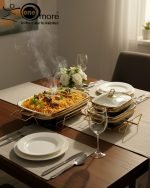 Luxury Black & Gold Ceramic Chafing Dish Set - 3 Sizes