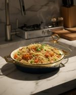 Luxury Black & Gold Ceramic Chafing Dish