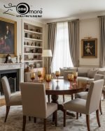 Luxury painted glass water set: 1 jug, 6 stemmed glasses with gold and vibrant color metallic finish.