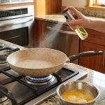 Falez granite non-stick fry pan with One More logo, showing healthy cooking with minimal oil. Made in Turkey, available in 7 sizes from 20cm to 32cm.