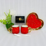 Celestial Starry Night Couple Mug & Heart Tray Set