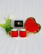 Celestial Starry Night Couple Mug & Heart Tray Set