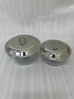 Paramount Series 5-in-1 buffet food warmer featuring one large 2.5L central glass bowl and four 1.5L side glass bowls with stainless steel lids, supported by a chrome metal stand with integrated buffet burners for tea lights.