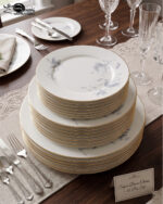 Blue Floral Super Bone Dinner Set - Image 3