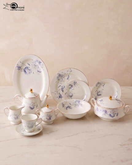 Blue Floral Super Bone Dinner Set