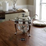 Stainless Steel & Glass Chafing Dish with Buffet Burner