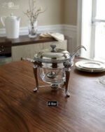 Stainless Steel & Glass Chafing Dish with Buffet Burner
