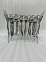 Elevate your dining table with this complete 53-piece cutlery set, expertly crafted to combine durability with timeless elegance. Made from high-quality stainless steel, this set is designed to resist tarnish and rust, ensuring your utensils maintain their shine for years to come. Whether you are hosting a formal dinner or upgrading your daily dining experience, this versatile set provides everything you need for service, organization, and style. Key Features Comprehensive 53-Piece Set: Includes everything required for a full table setting, neatly organized with an included stand for convenient storage and display. Premium Quality Material: Crafted from durable, corrosion-resistant stainless steel. Proudly Made in Pakistan: Supports local craftsmanship with high-grade manufacturing standards. Versatile Collection: Designed to handle every course, from soups and rice to main entrees. Set Breakdown: 12 x Table Spoons 12 x Tea Spoons 12 x Forks 12 x Knives 2 x Rice Serving Spoons 2 x Soup Serving Spoons 1 x Cutlery Stand