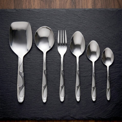 Elevate your dining table with this complete 53-piece cutlery set, expertly crafted to combine durability with timeless elegance. Made from high-quality stainless steel, this set is designed to resist tarnish and rust, ensuring your utensils maintain their shine for years to come. Whether you are hosting a formal dinner or upgrading your daily dining experience, this versatile set provides everything you need for service, organization, and style. Key Features Comprehensive 53-Piece Set: Includes everything required for a full table setting, neatly organized with an included stand for convenient storage and display. Premium Quality Material: Crafted from durable, corrosion-resistant stainless steel. Proudly Made in Pakistan: Supports local craftsmanship with high-grade manufacturing standards. Versatile Collection: Designed to handle every course, from soups and rice to main entrees. Set Breakdown: 12 x Table Spoons 12 x Tea Spoons 12 x Forks 12 x Knives 2 x Rice Serving Spoons 2 x Soup Serving Spoons 1 x Cutlery Stand
