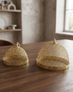 Gold Wire Mesh Decorative Baskets Set