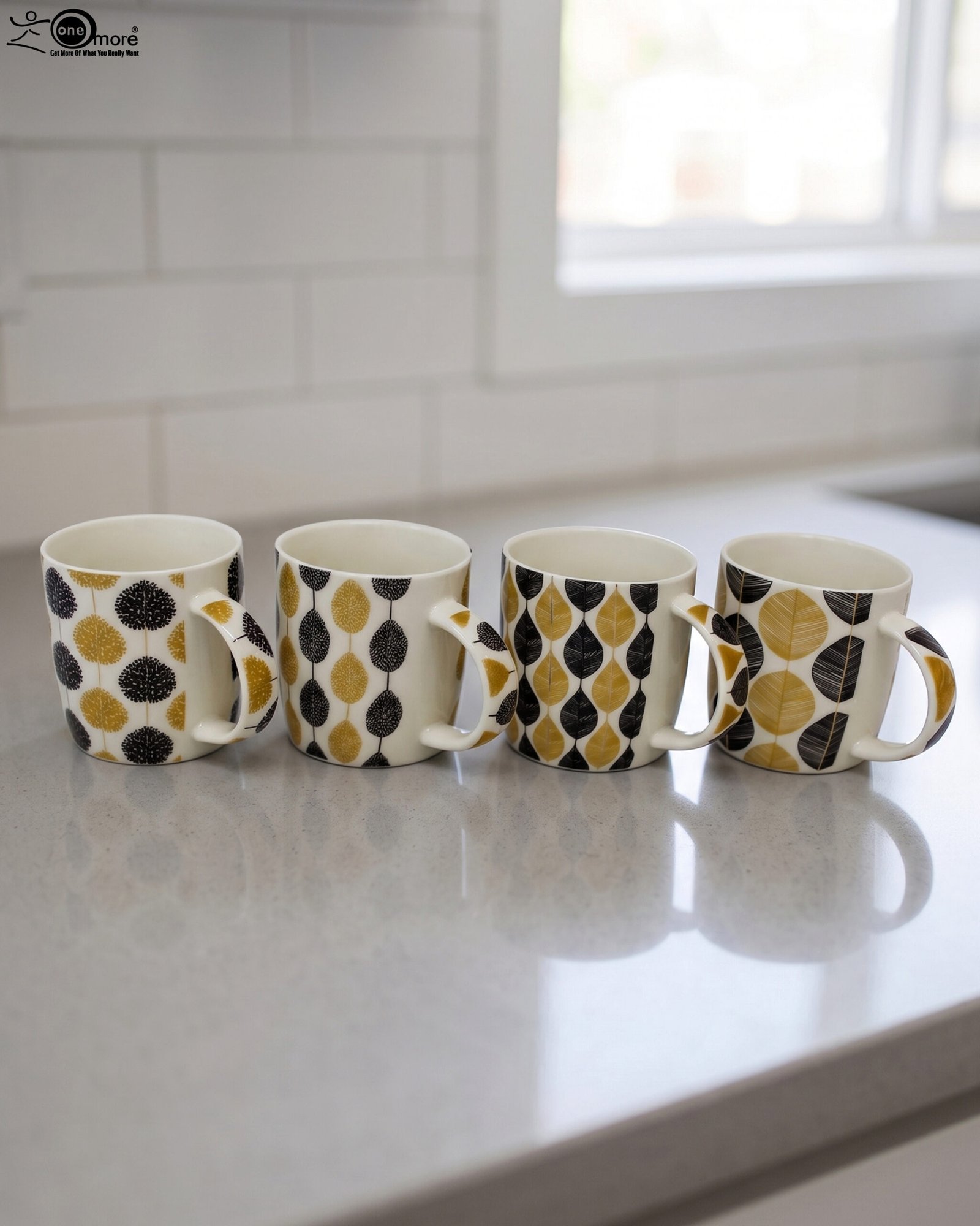 1 Modern Ceramic Coffee Mug Set - Image 1