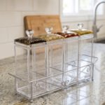 Luxury Acrylic Spice Jar Set with Metal Stand