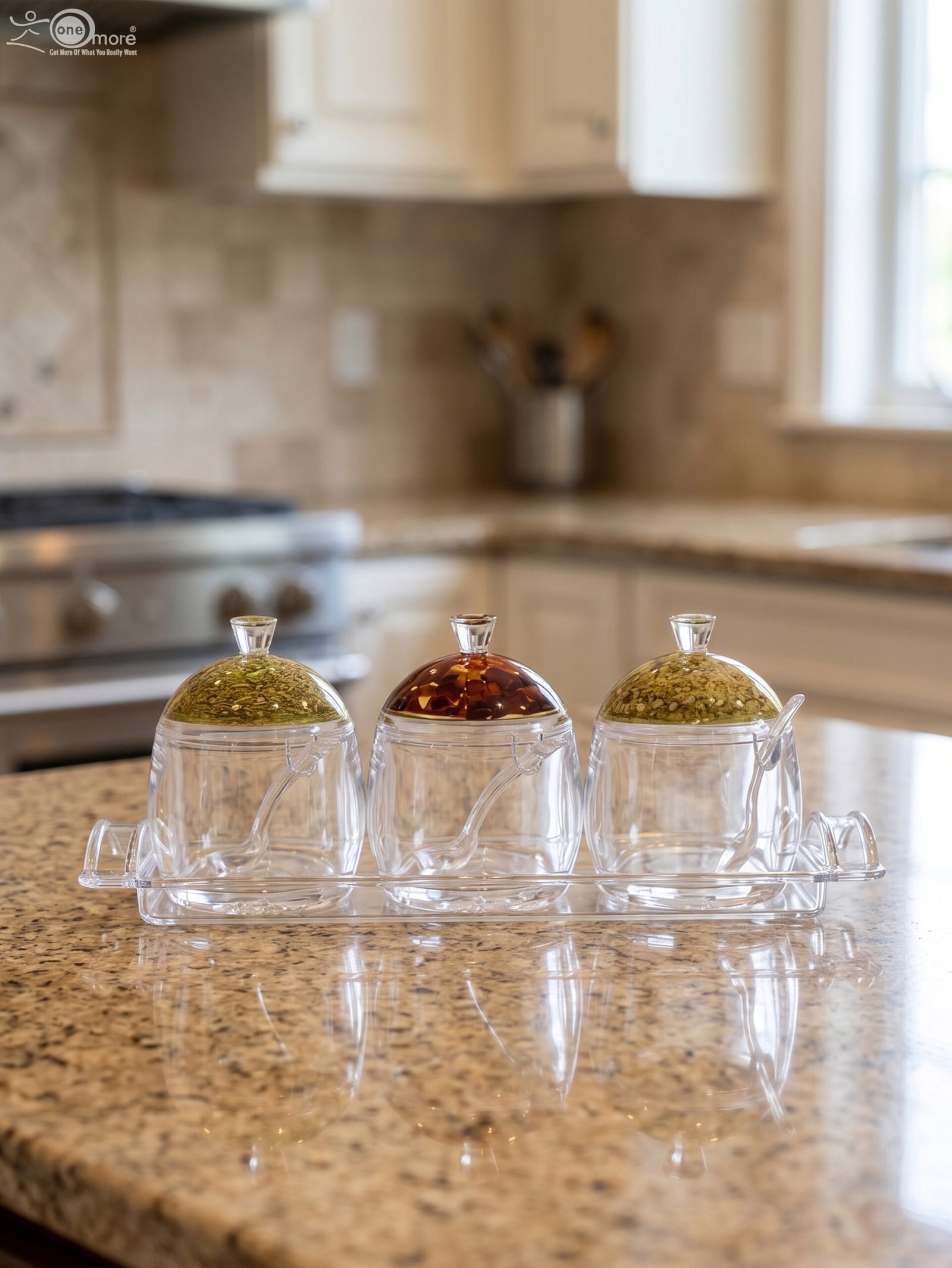1 3-Piece Acrylic Jar Set - Image 1