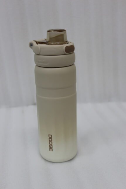 Four pastel gradient Dodge 560mL stainless steel water bottles lined up on a kitchen counter.