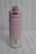 Four pastel gradient Dodge 560mL stainless steel water bottles lined up on a kitchen counter.