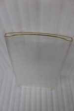 Nesting clear acrylic serving tray set with elegant gold trim and built-in handles, displayed on a modern kitchen countertop.