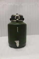 Olive green 7L Bangda insulated water beverage cooler jug with a stainless steel spigot and top handle.