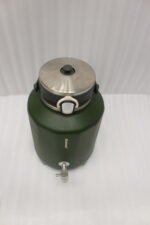 Olive green 7L Bangda insulated water beverage cooler jug with a stainless steel spigot and top handle.