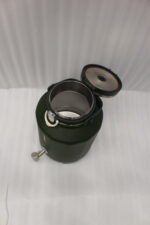 Olive green 7L Bangda insulated water beverage cooler jug with a stainless steel spigot and top handle.