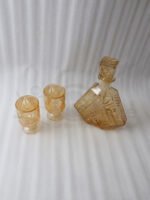 Elegant 7-Piece Amber Crystal Glass & Bottle Set - Image 2