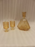 Elegant 7-Piece Amber Crystal Glass & Bottle Set - Image 4