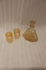 Elegant 7-Piece Amber Crystal Glass & Bottle Set - Image 2