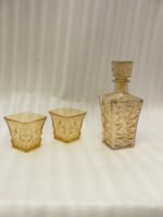 Elegant 7-Piece Amber Crystal Glass & Bottle Set - Image 2