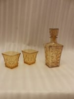 Elegant 7-Piece Amber Crystal Glass & Bottle Set - Image 2