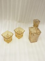 Elegant 7-Piece Amber Crystal Glass & Bottle Set - Image 3