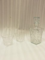 Elegant 7-Piece Amber Crystal Glass & Bottle Set - Image 2