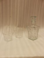 Elegant 7-Piece Amber Crystal Glass & Bottle Set - Image 2