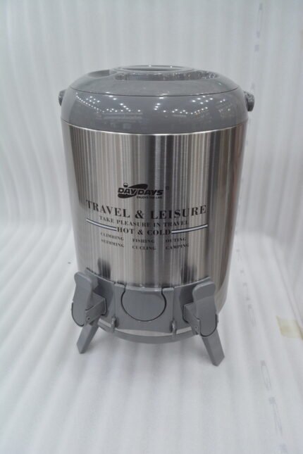 DAYDAYS 9.5 liter stainless steel hot and cold insulated water cooler dispenser with dual spigots and tripod legs