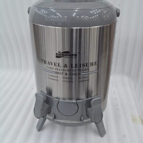 DAYDAYS 9.5 liter stainless steel hot and cold insulated water cooler dispenser with dual spigots and tripod legs