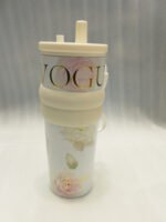 Floral Water Bottle with Straw & Strap - Image 6