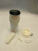 Floral Water Bottle with Straw & Strap - Image 7