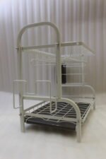 White 2-tier metal wire dish drying rack with removable dark gray drain tray and side utensil holder on a marble kitchen countertop.White 2-tier metal wire dish drying rack with removable dark gray drain tray and side utensil holder on a marble kitchen countertop.White 2-tier metal wire dish drying rack with removable dark gray drain tray and side utensil holder on a marble kitchen countertop.White 2-tier metal wire dish drying rack with removable dark gray drain tray and side utensil holder on a marble kitchen countertop.White 2-tier metal wire dish drying rack with removable dark gray drain tray and side utensil holder on a marble kitchen countertop.White 2-tier metal wire dish drying rack with removable dark gray drain tray and side utensil holder on a marble kitchen countertop.White 2-tier metal wire dish drying rack with removable dark gray drain tray and side utensil holder on a marble kitchen countertop.White 2-tier metal wire dish drying rack with removable dark gray drain tray and side utensil holder on a marble kitchen countertop.